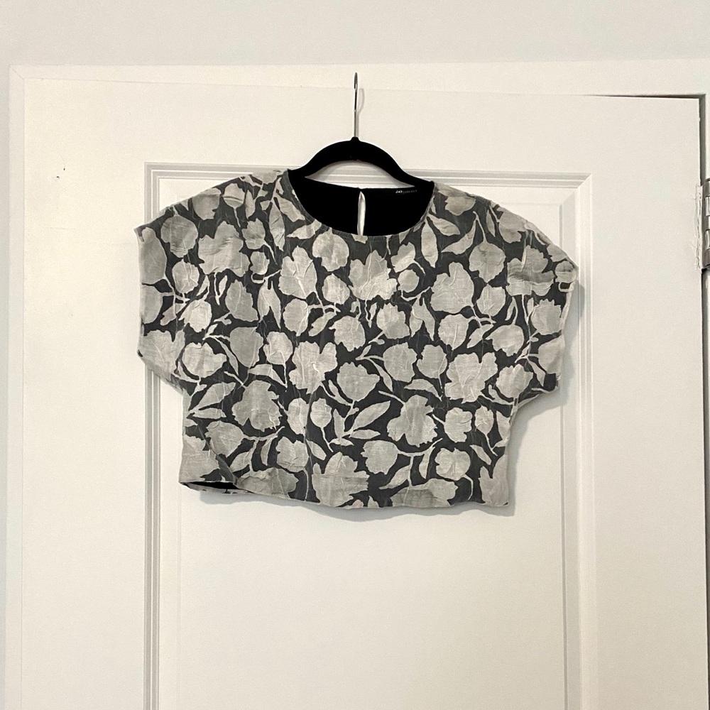 Jay Godfrey Floral Crop Top